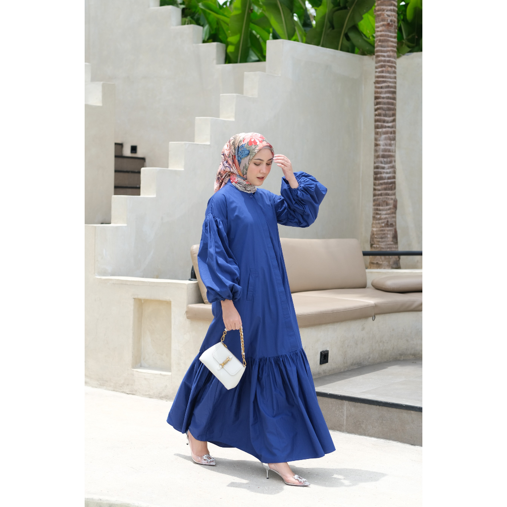 Gonegani Dress Panjang Lengan Balon Melayu Dress by Haeestar