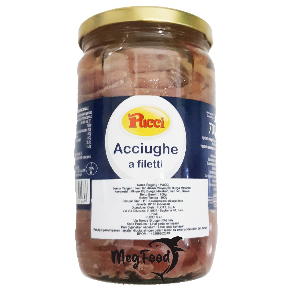 

Pucci Acciughe Anchovies Fillet In Oil|Teri Fillet From Italy