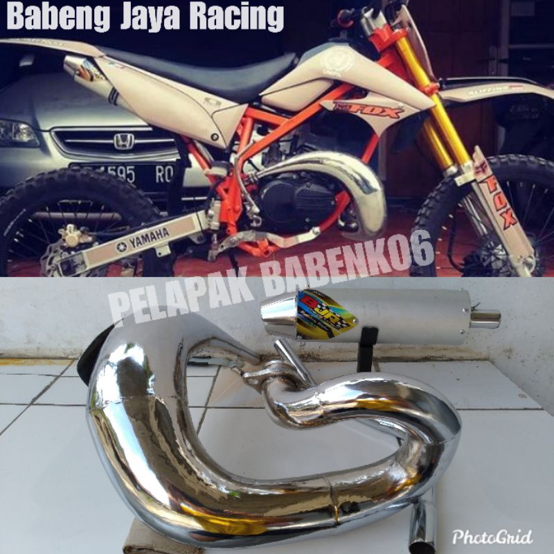 KNALPOT YAMAHA RX KING RX Z UDANG TRAIL MODEL KTM PNP RANGKA STANDAR KTM KLX CRF FULLSISTEM PLAT KAR