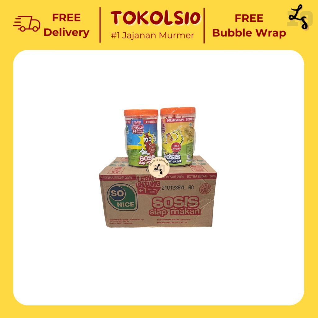 

[1 DUS] Sosis So Nice Sapi/Ayam Isi 6 Pack @24 pcs