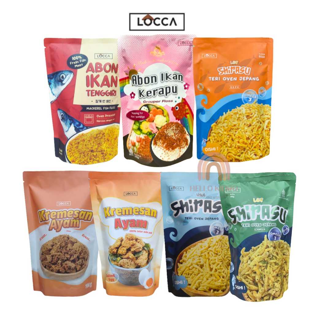 

LOCCA SHIRASU IKAN TERI OVEN 80G/TERI KEJU/KREMESAN AYAM/ABON IKAN TENGGIRI/ABON KERAPU/SNACK MPASI IKAN TERI