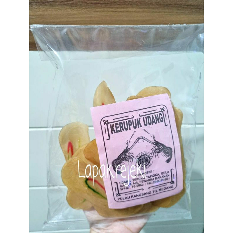 

Kerupuk Udang asli Pulau Rangsang 100gram / Keripik Udang / Krupuk udang Hepia / He Pia