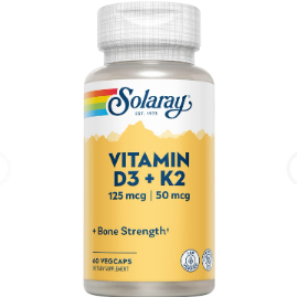 SOLARAY VITAMIN D3 & K2 SOY FREE 60 / 120 VegCaps