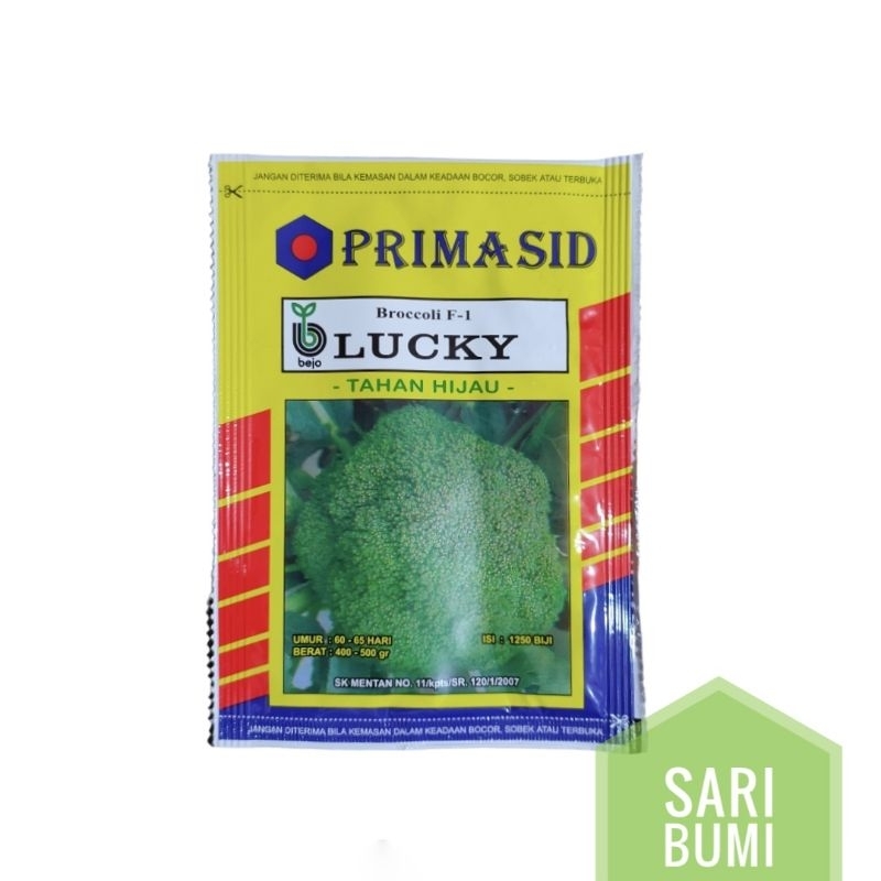 [Benih/ bibit brokoli F-1] Bejo LUCKY (± 1250 biji)