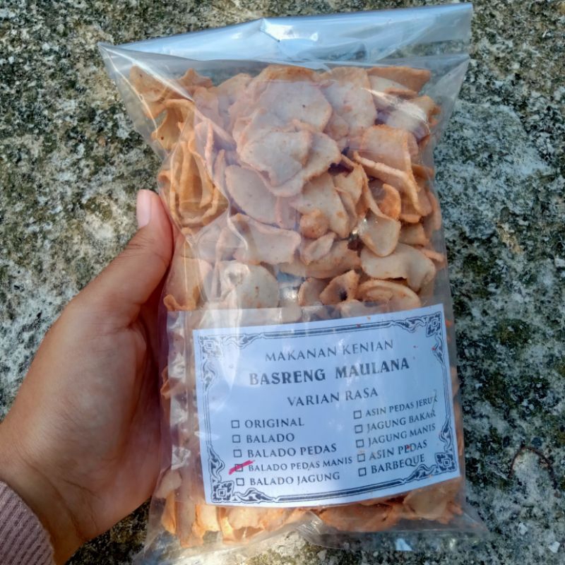 

Basreng keripik 170gr | original balado pedas asin jeruk jagung manis | Basreng kriuk basreng tipis basreng kripik