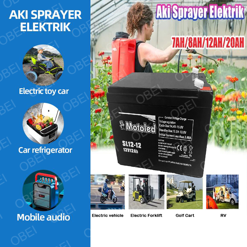 Aki Kering Original 12V 12AH / Aki Sprayer Elektrik 12v 12ah / Aki Battery12V5Ah / Aki Kering
