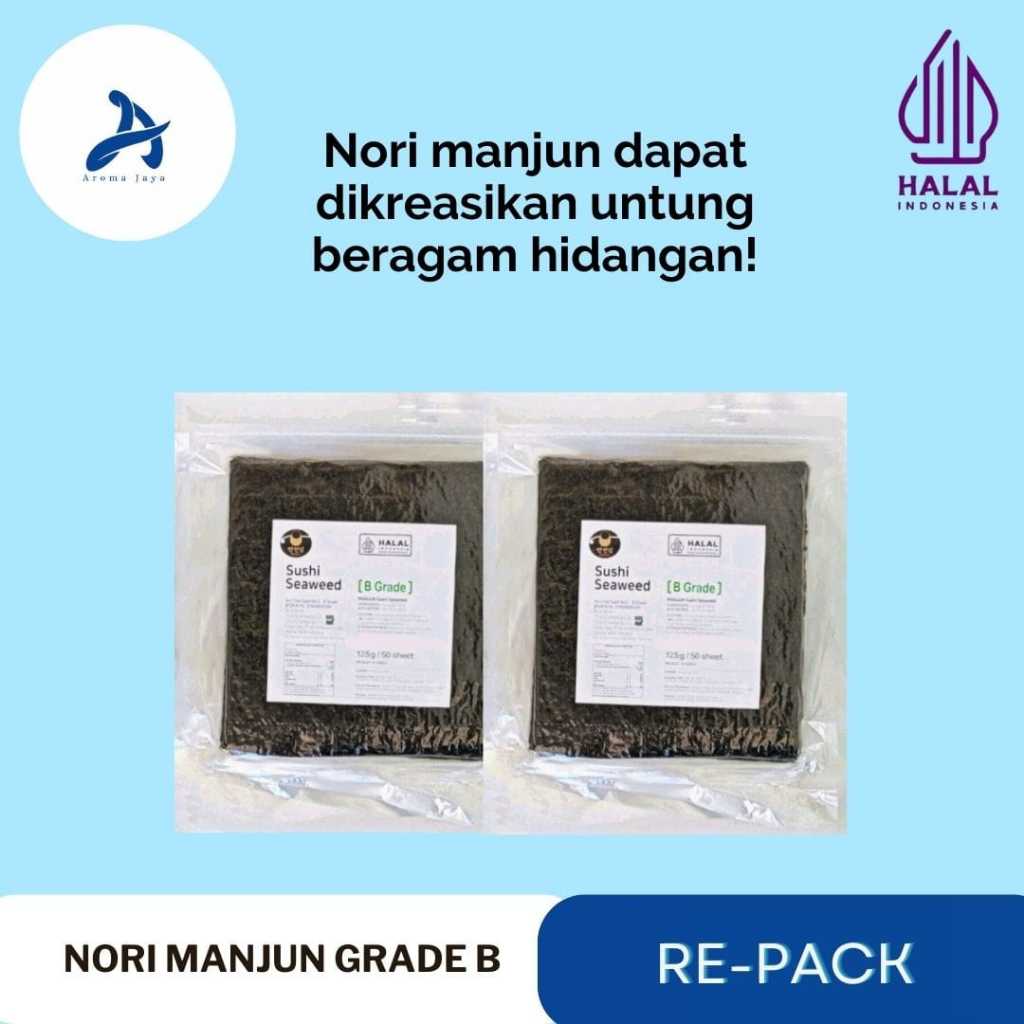 

Yaki Sushi Nori Manjun GRADE B (REPACK) 10 & 5 sheets HALAL