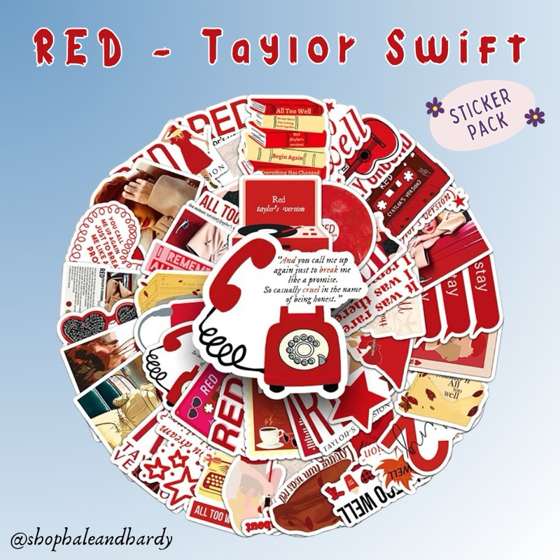 

Taylor Swift Sticker Pack - RED | Stiker Mini TS Swiftie