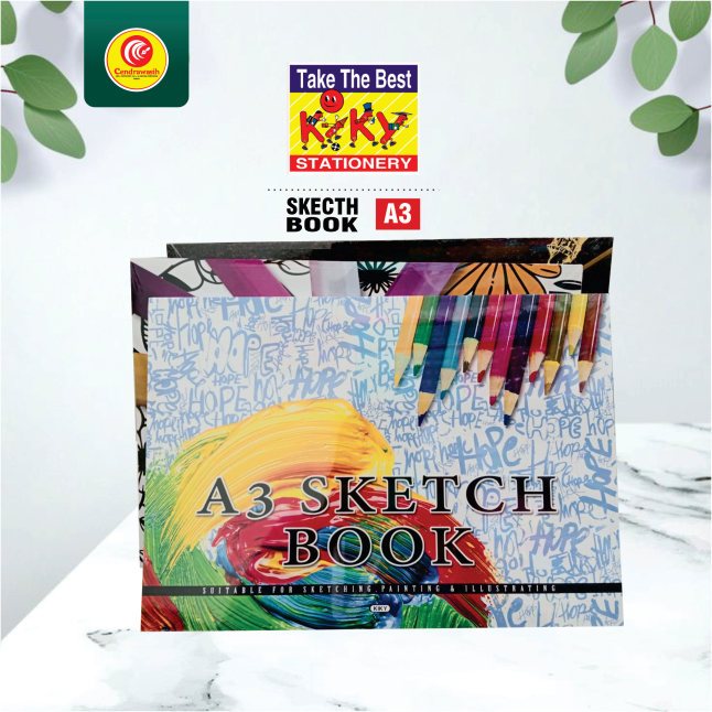 

SKETCH BOOK KIKY A3 1pcs/ BUKU GAMBAR SKETSA ISI 50 LEMBAR