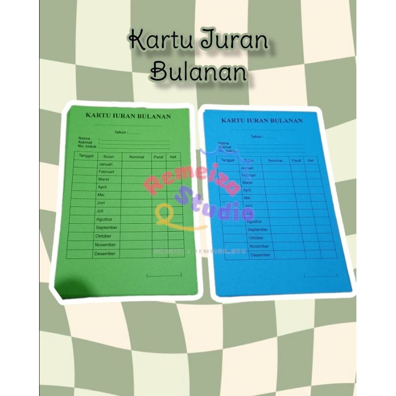 

Kartu Iuran Bulanan