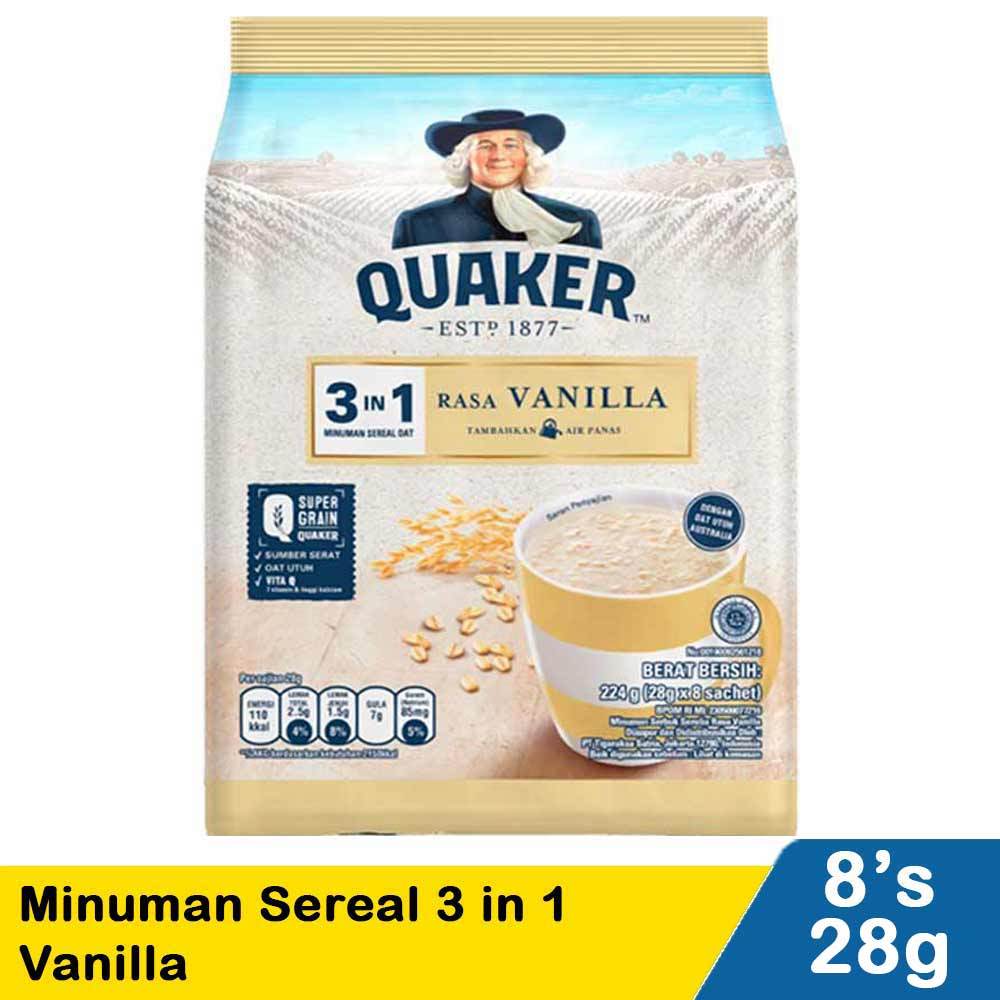 

Quaker Minuman Sereal 3 In 1 Vanilla 8X28G