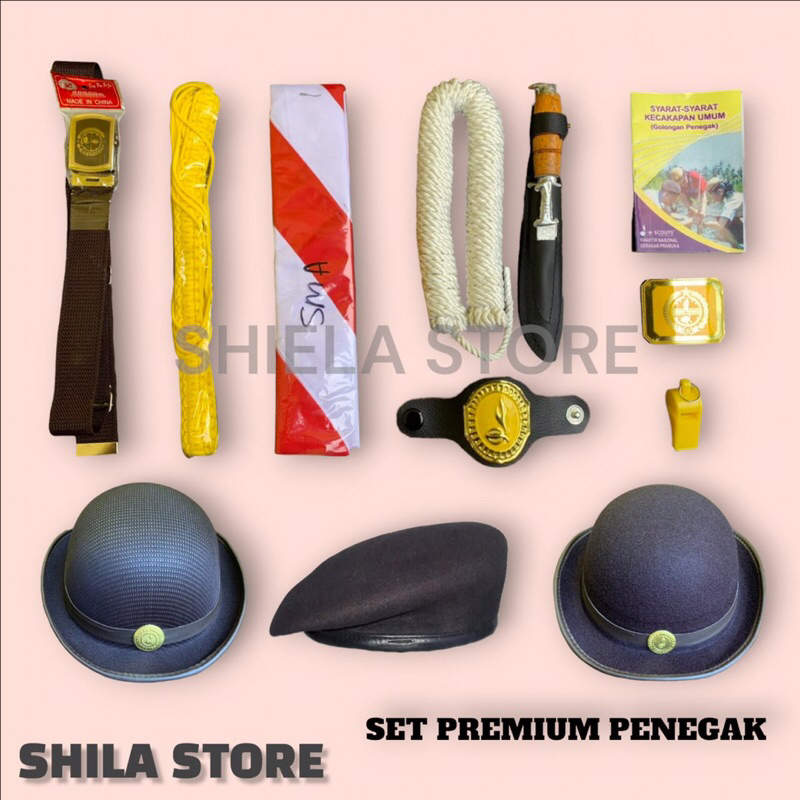 Paket Premium Atribut Alat Perlengkapan Baju Pramuka SMA PENEGAK PUTRI PUTRI