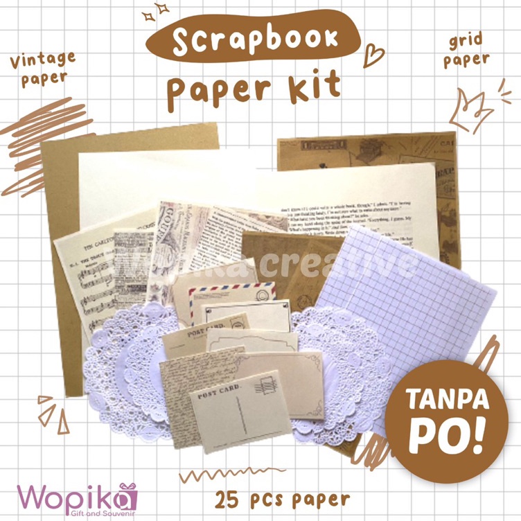 

Dijamin Untung JOURNALING PAPER KIT TERMURAH 15 LEMBAR ATAU 3PCS BESAR A5 kertas scrapbook atau journal by Wopika creative kado foto ulangtahun birthday anniversary ldr bestie