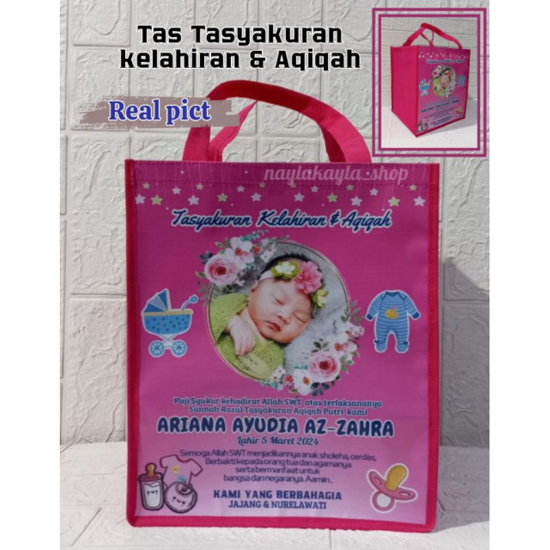 

47. TAS AQIQAH CUSTOM, harga yg tertulis 1 pack isi 10 pcs, minim order 2 pack/20 pcs