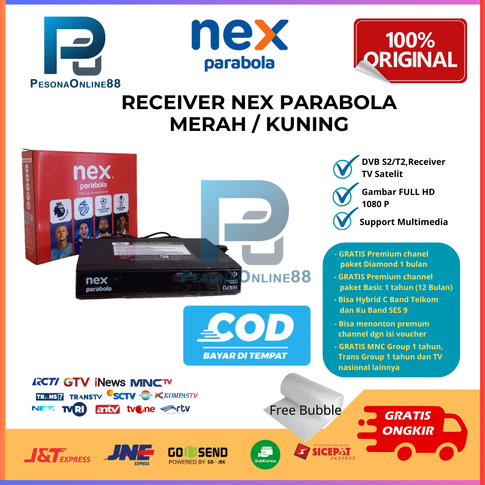 Receiver NEX Parabola Merah / NEX Parabola Kuning Bisa Parabola Ku Band dan Parabola C Band