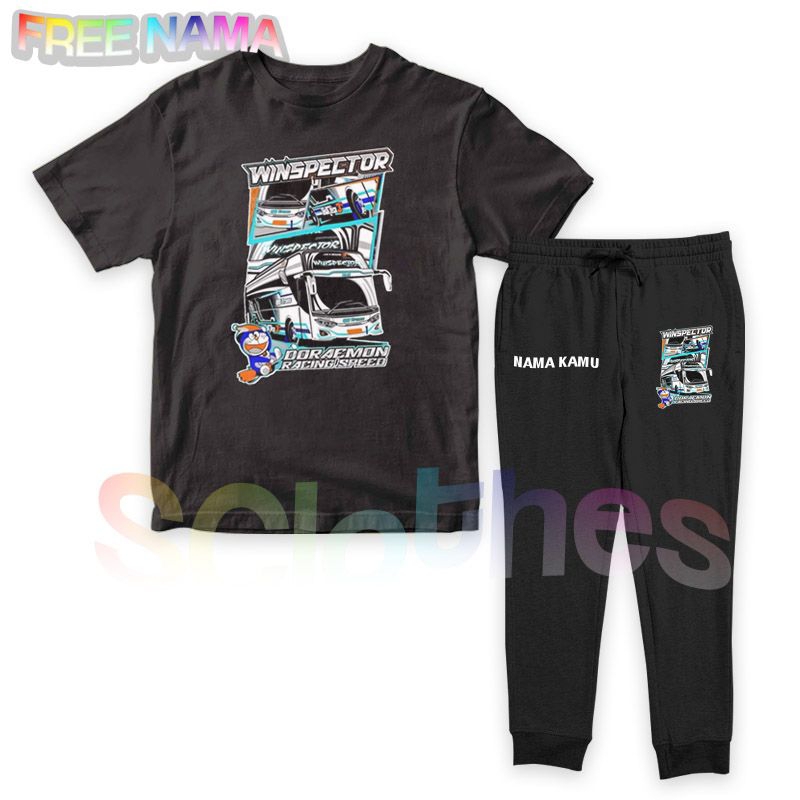 Baju Kaos Anak Setelan Anak Bismania Winspector Doraemon