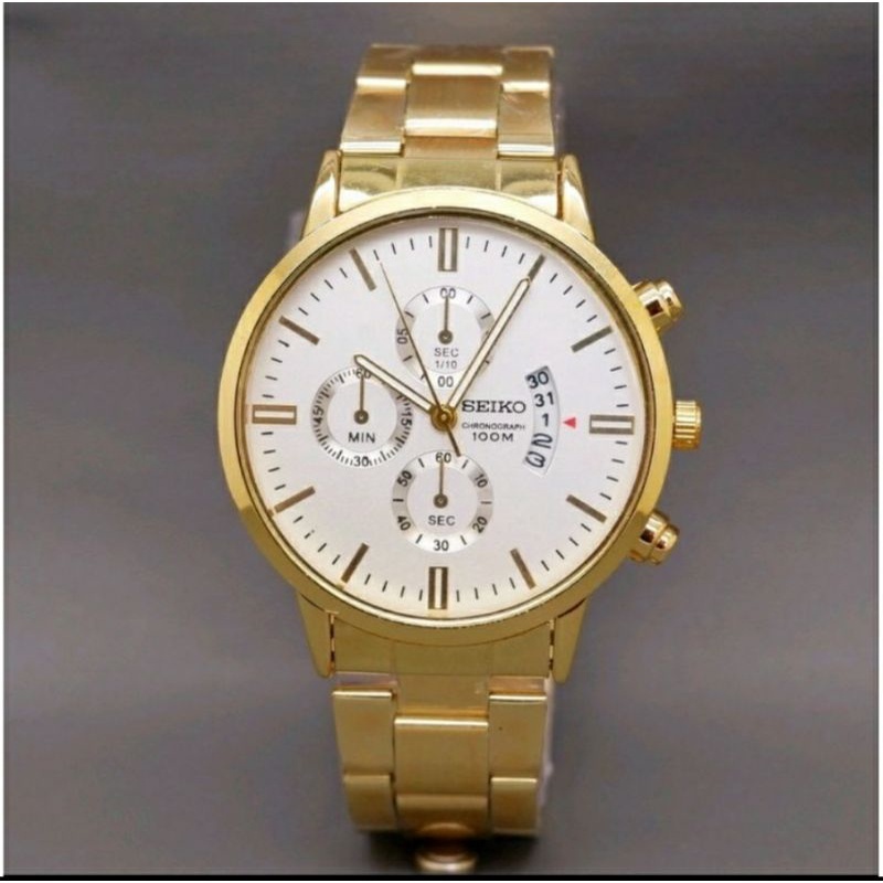 SEIKO JAM TANGAN PRIA FASHION SEIKO CRONO VARIASI RANTAI STAINLESS STEEL FREE BOX&BATERAI