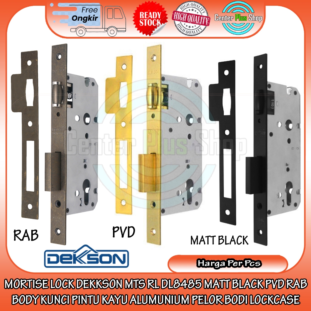 Dekkson Mortise Lock Mts Rl Dl8485 Matt Black Pvd Rab Body Kunci Pintu Kayu Alumunium Pelor Lockcase