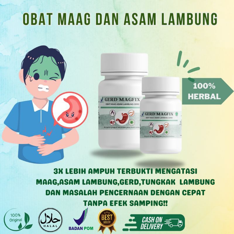 Gerd Magfix  meredakan gerd, maag, asam lambung naik, tukak lambung dan iritasi pada saluran pencern