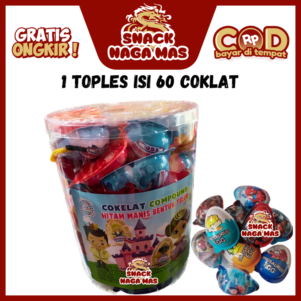 

COKLAT TELUR COMPOUND BENTUK SETENGAH TELUR [1 TPOPLES 30 DAN ISI 60]