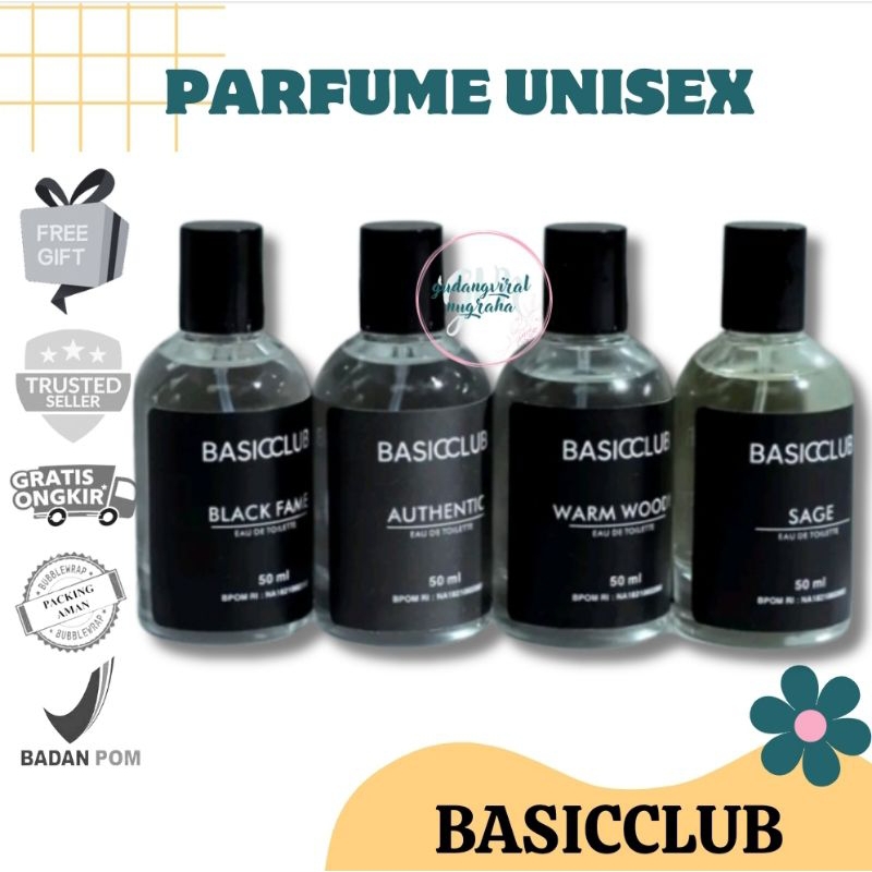 ☘️GVN☘️ PARFUM BASICCLUB BASSICLUB 50ML GEAMOORE SAGE AUTHENTIC WARM WOODY BLACK FAME