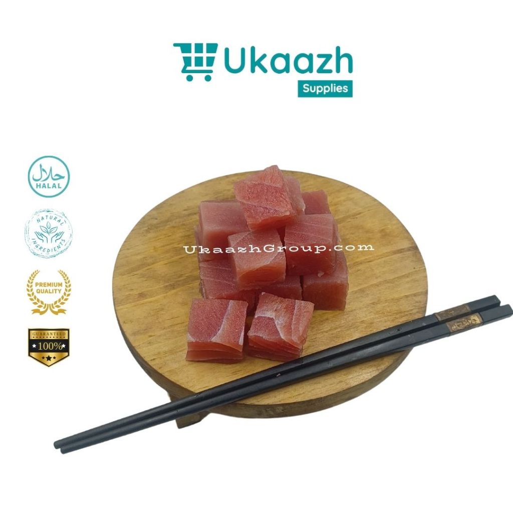 

Ukaazh Ikan Tuna Cube 0.2 Kg 200 Gram Frozen Fresh Segar