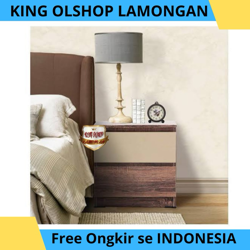 Meja Laci NST Lignum / Nakas Rak Samping Kasur Olympic [LAMONGAN]