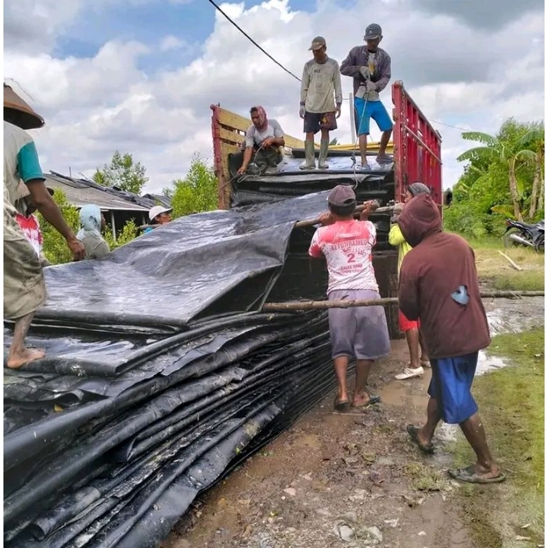 KARPET TAMBAK UNTUK KOLAM IKAN HDPE GEO MEMBRAN