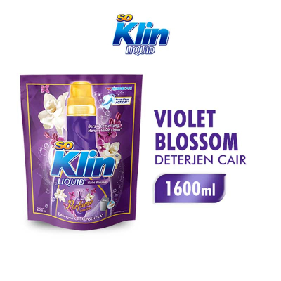 So Klin Liquid Softergent Violet Blossom Refill 1600 ml Pouch SoKlin 1600mL