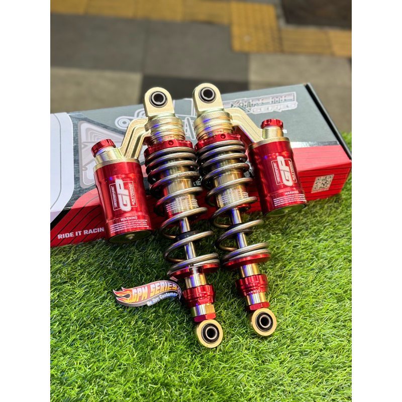 SHOCK TABUNG RIDE IT GP EXTREME 280 320 DOUBLE KLIK ORIGINAL TITANIUM BLACK SERIES RED JUPITER VEGA 