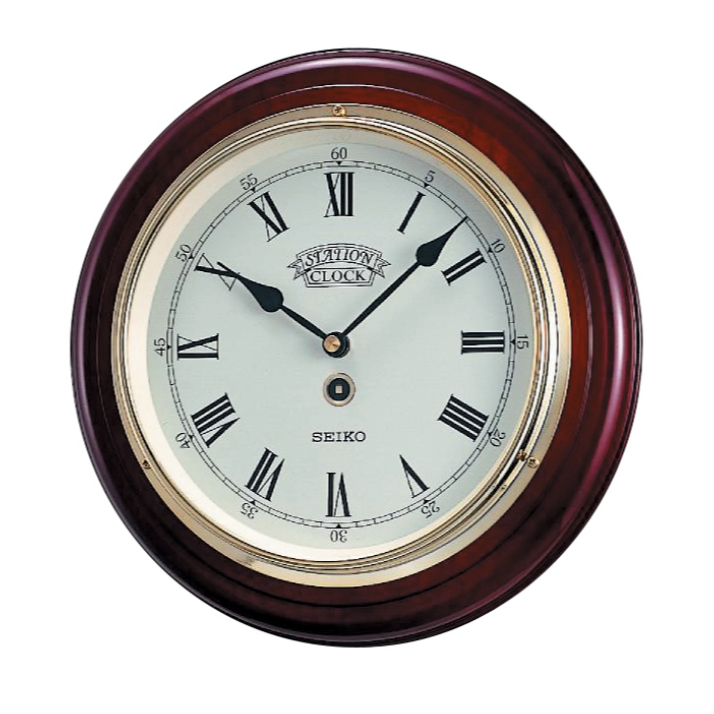 JAM DINDING SEIKO QXA144B QXA144 ORIGINAL SEIKO WOODEN CASE