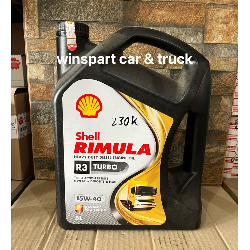 Oli Mesin Shell Rimula R3 Turbo 15w-40 5 Liter Galon Asli Original