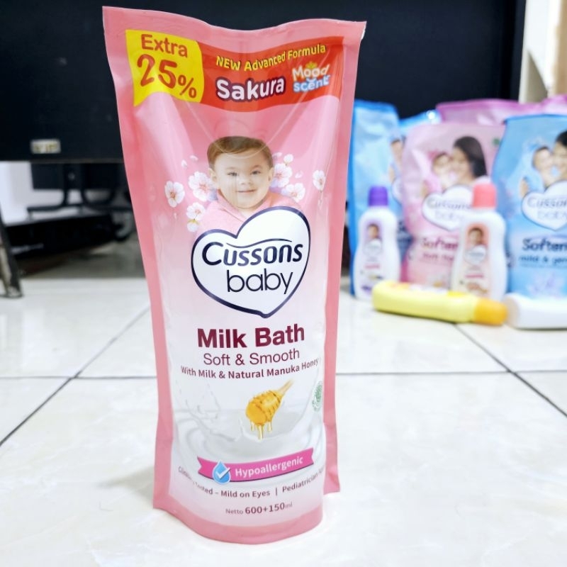 Cussons Baby Milk Bath 600+150ml Sakura Scent