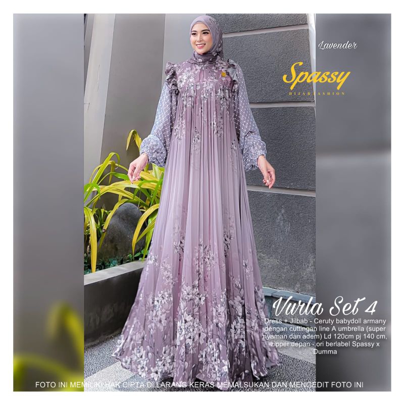 gamis set hijab, vurla set #4 Ori Spassy