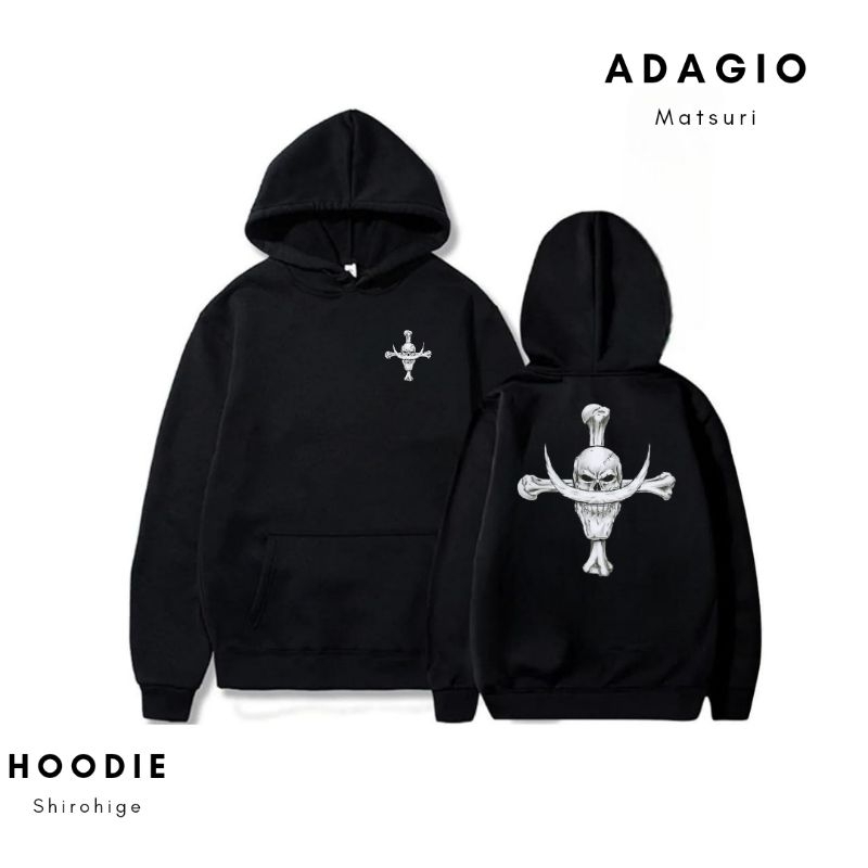 ADAGIOMATSURI Hoodie Anime One Piece Shirohige/ Hoodie Anime one Piece/ Hoodie Shirohige