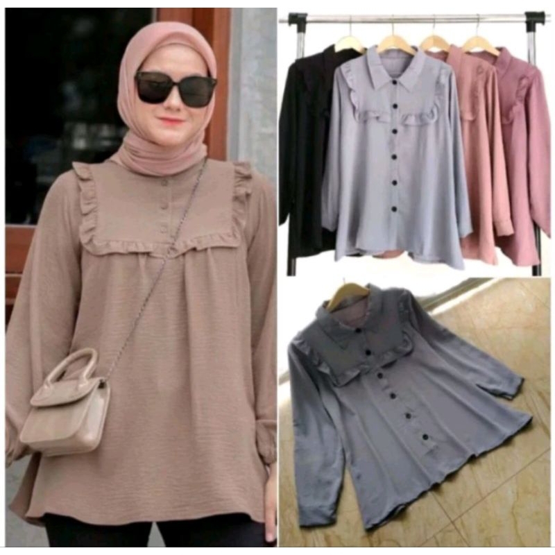 OSELA SHIRT URAGIRI//BLOES BAHAN CRINKLE URAGIRI