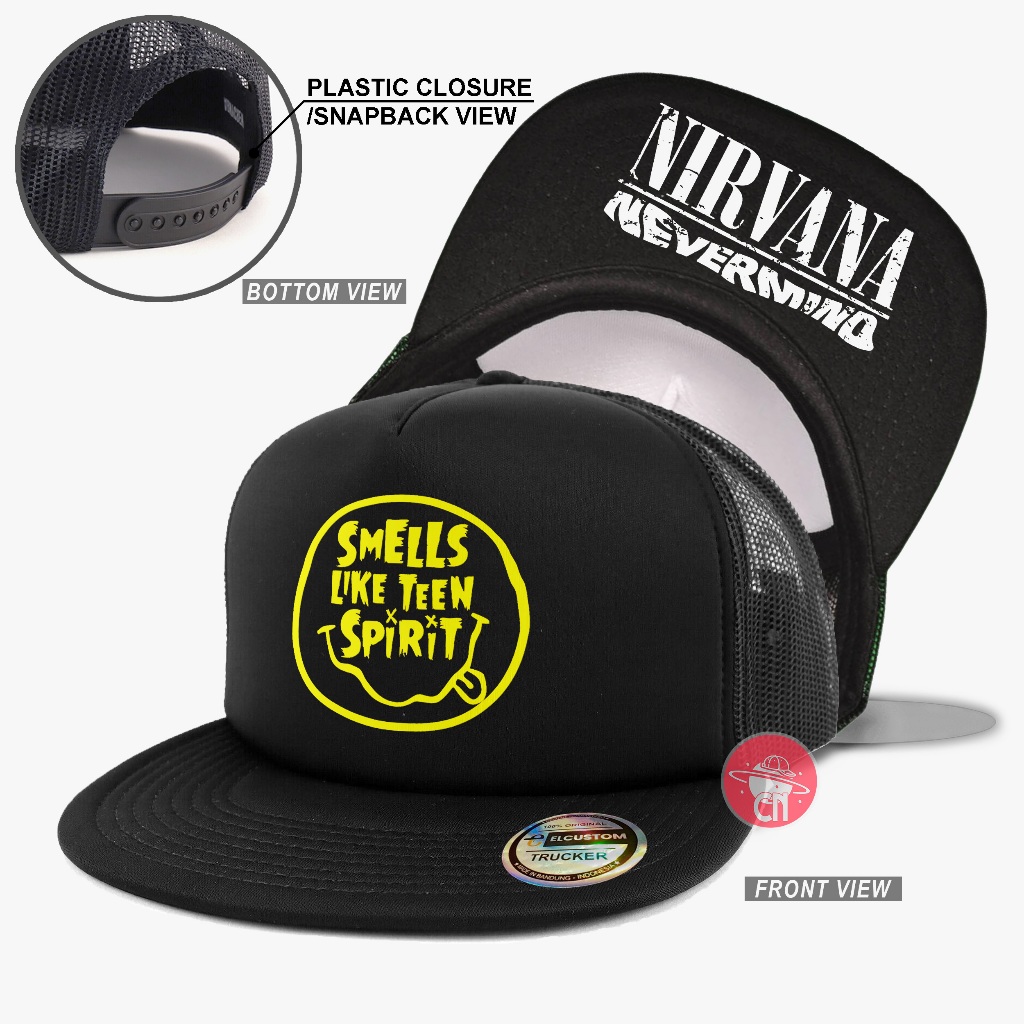 Nirvana Snapback /Topi Trucker /Topi Jaring /Trucker Hat /Trucker Cap /Topi Original /Topi Pria /Top