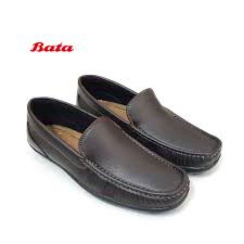 Sepatu bata pria kulit brown size 10