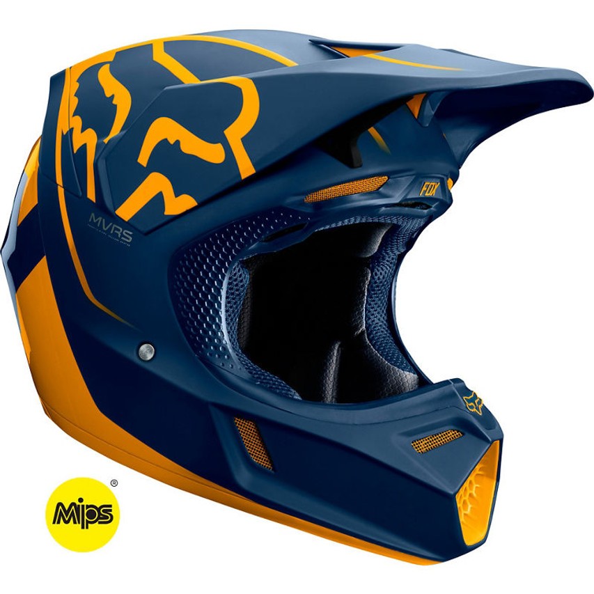 FOX RACING V3 HELMET KILA NAVY YELLOW