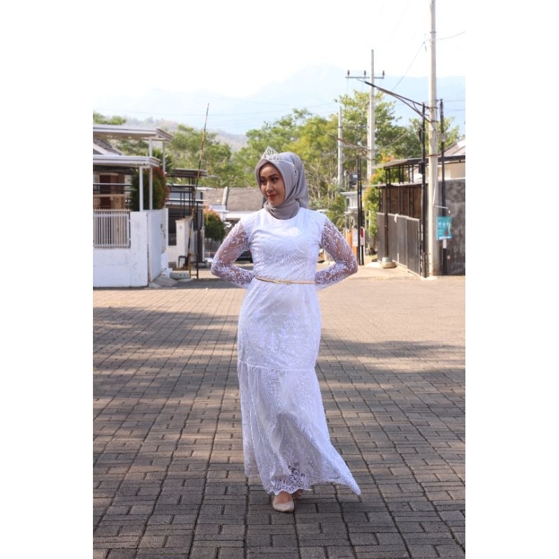 dress duyung full brokat