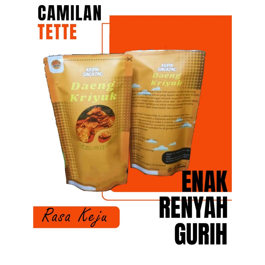 

Keripik Singkong Daeng Kriyuk Keju "100g