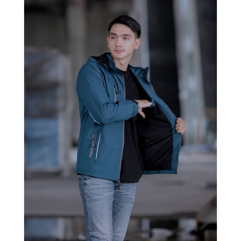 Jaket motor jaket outdoor waterproof tahan air murah bahan parasut tebal murah