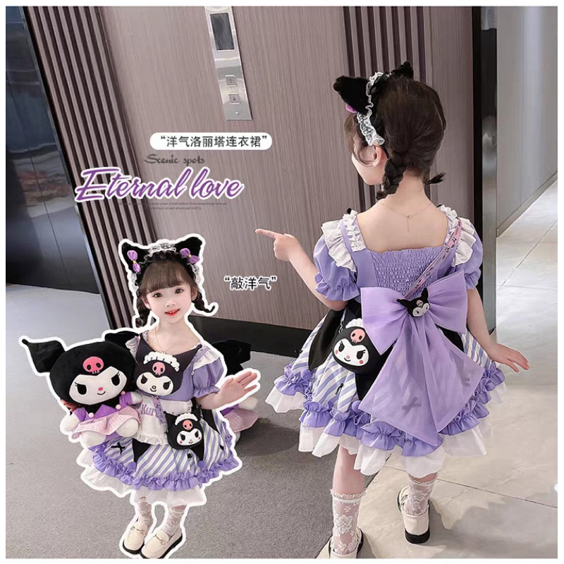 dress lolita kuromi birthday dress sanrio baju pesta kuromii