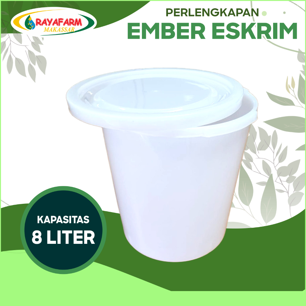 Ice bucket / Ember Es Krim 8 Liter Warna Putih