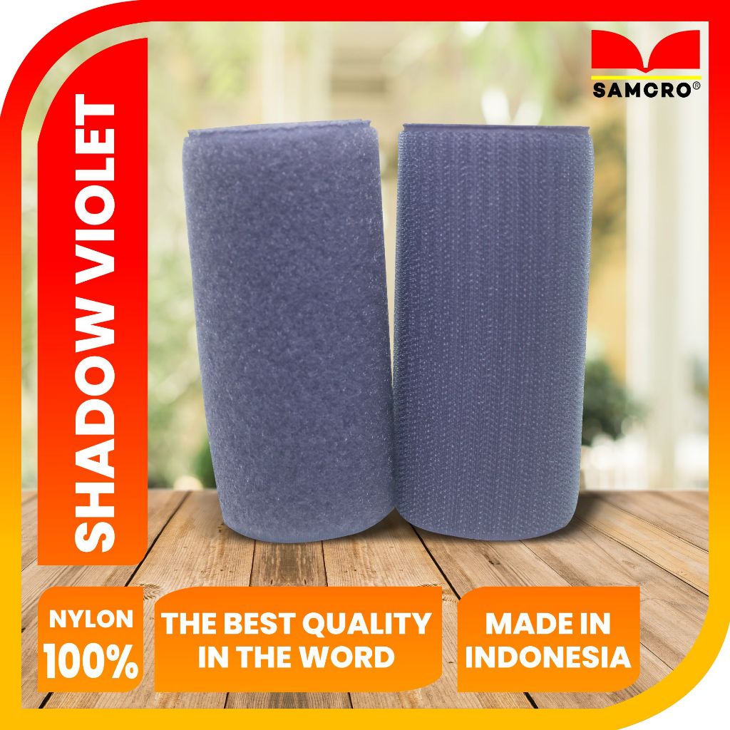 velcro tape perekat velcro serbaguna magic tape kretekan size 10cm warna shadow violet