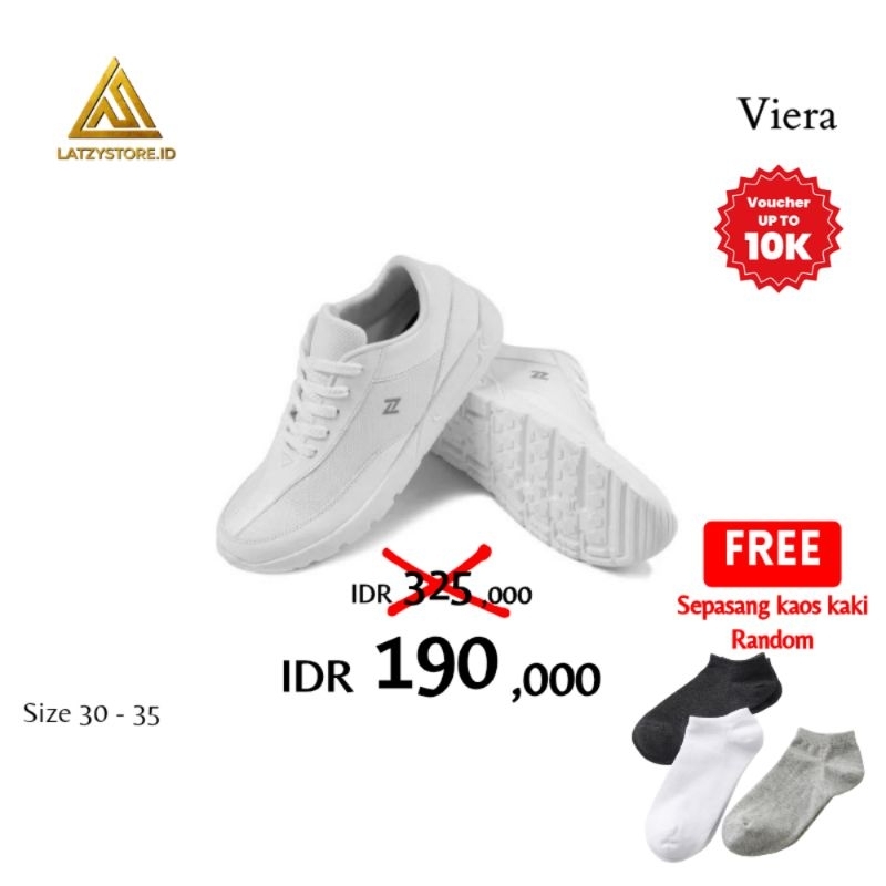 SEPATU ANAK NAZ VIERA - sepatu anak putih - sneakers anak putih - sneakers putih anak - sneakers mur