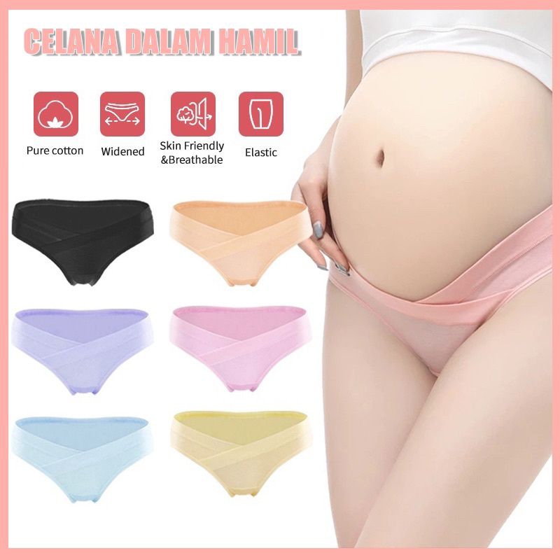 Celana Dalam Hamil / Underwear / CD Undies Hamil Low Waist Maternity Panty / Cd Wanita Ibu Bumil - U