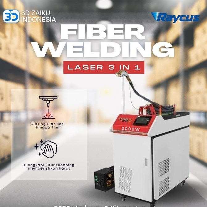 ZKLabs Fiber Laser Welding 1500W Handheld Laser 3 in 1 Mesin Las Fiber