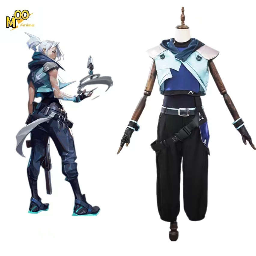 VALORANT cosplay costume Jett cosplay costume and wig Christmas and Halloween party costumes