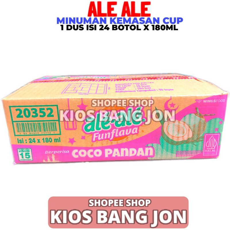 

Ale Ale Cocopandan 1 Dus Isi 24 Botol 180ML